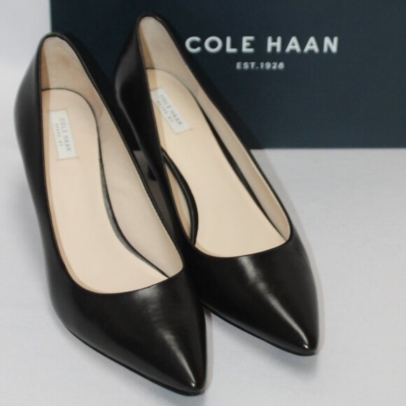 Cole Haan Shoes - Cole Haan Vista Pump Black Leather Shoe